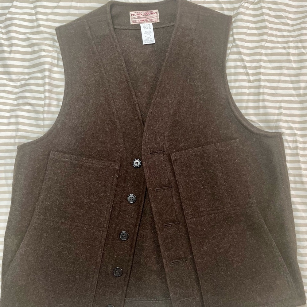 Filson Dark Brown Wool Garment